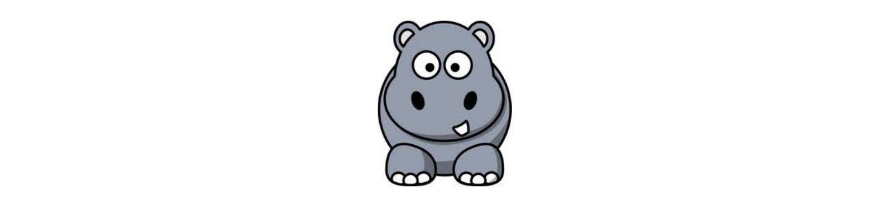 Mascotte di ippopotamo - Mascotte dell'oceano -