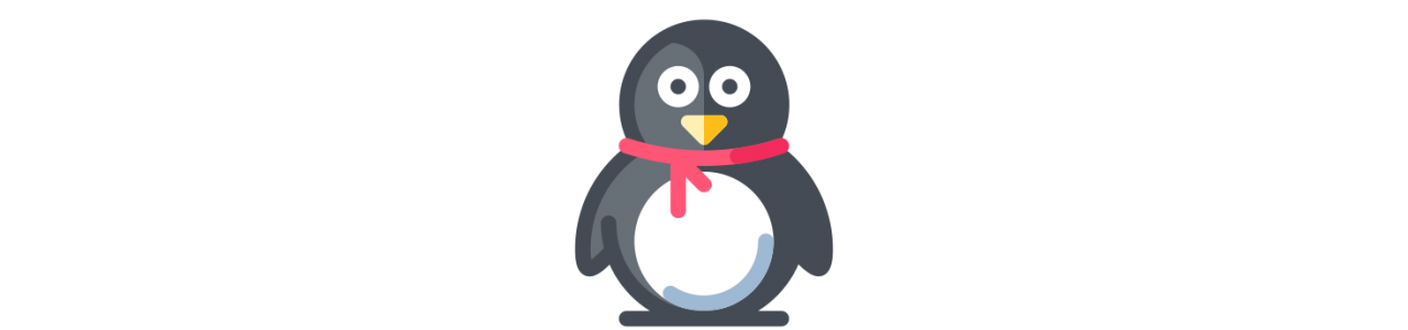 Mascotes pinguins - Mascotes do oceano - Mascotes