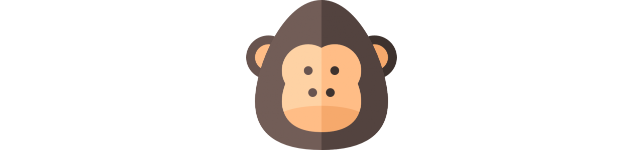 Mascotes gorilas - Animais da selva - Mascotes