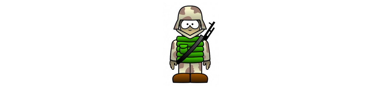 Soldaten mascottes - Menselijke mascottes -